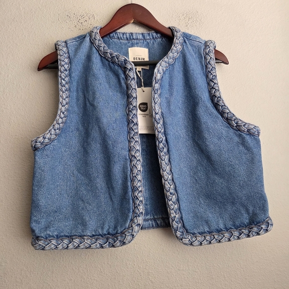 Sezane Abby Vest in Light Blue size 42 NWT - Picture 5 of 10